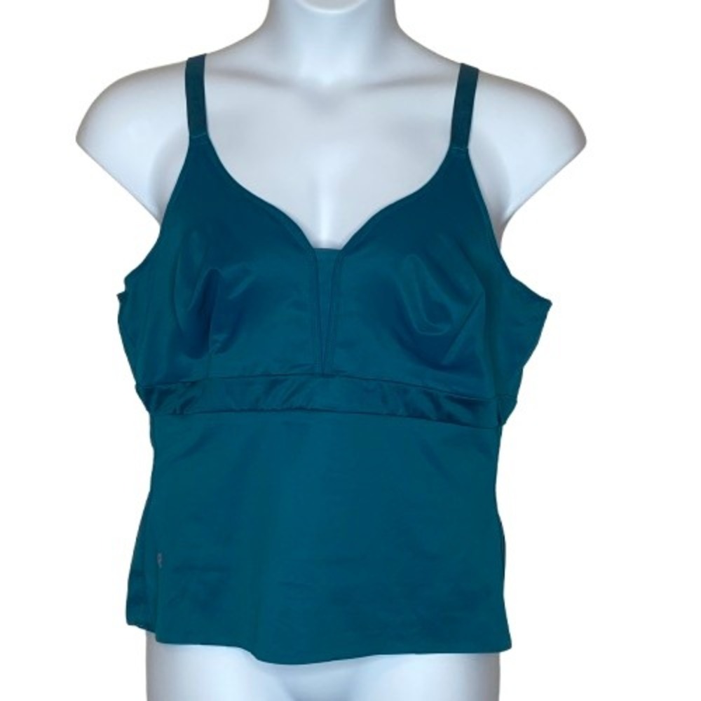 Ruby Ribbon Womens Reina Camisole Size 46 Teal Shapewear Smoothing Style 1812